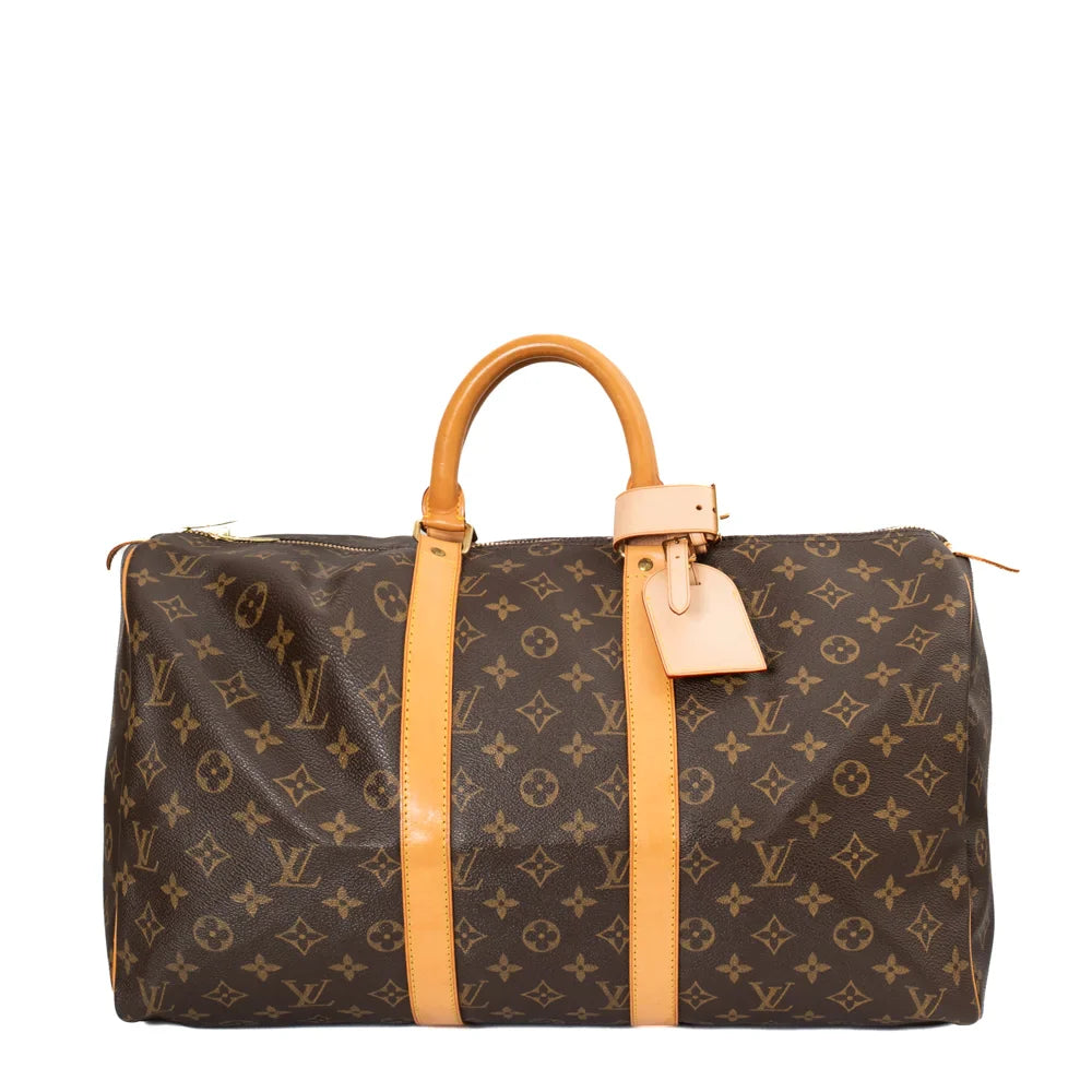 Sac Keepall 45 Vintage en toile monogram marron