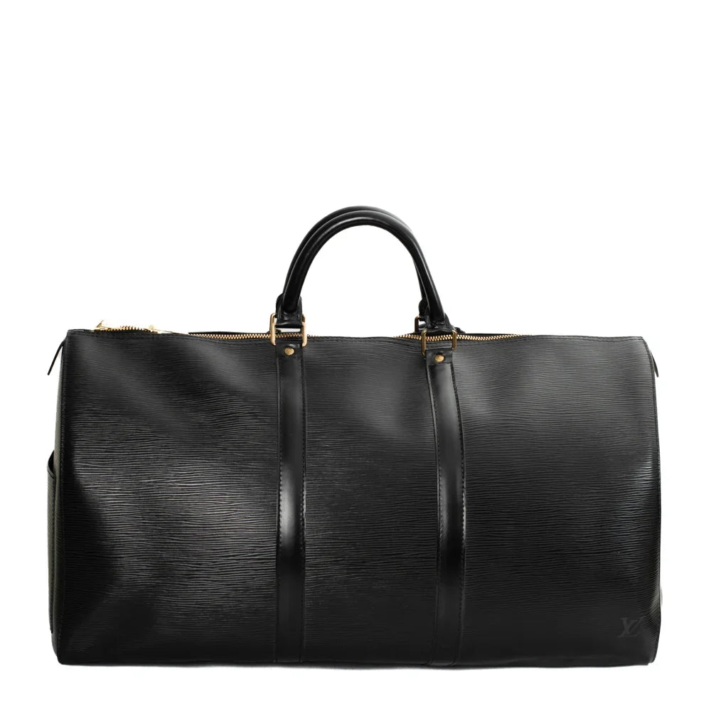 Sac Keepall 50 Vintage en cuir épi noir