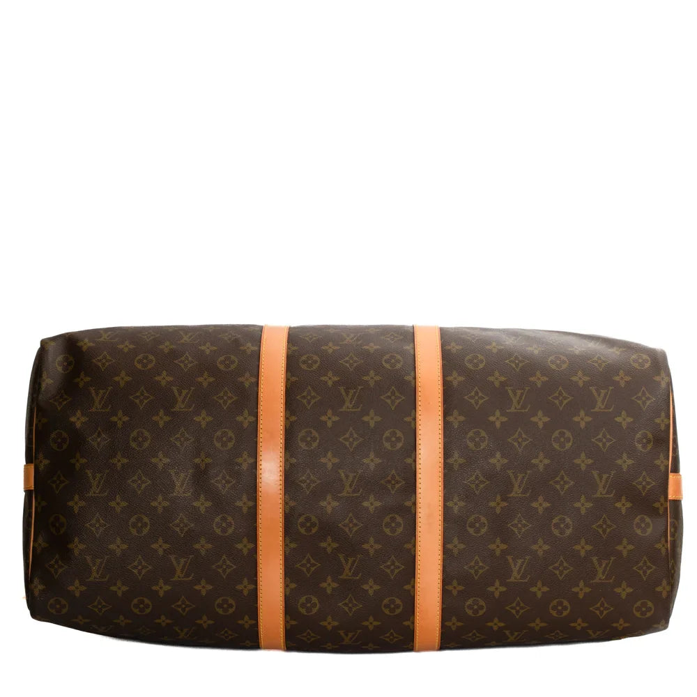 Sac Keepall 60 Vintage en toile monogram marron