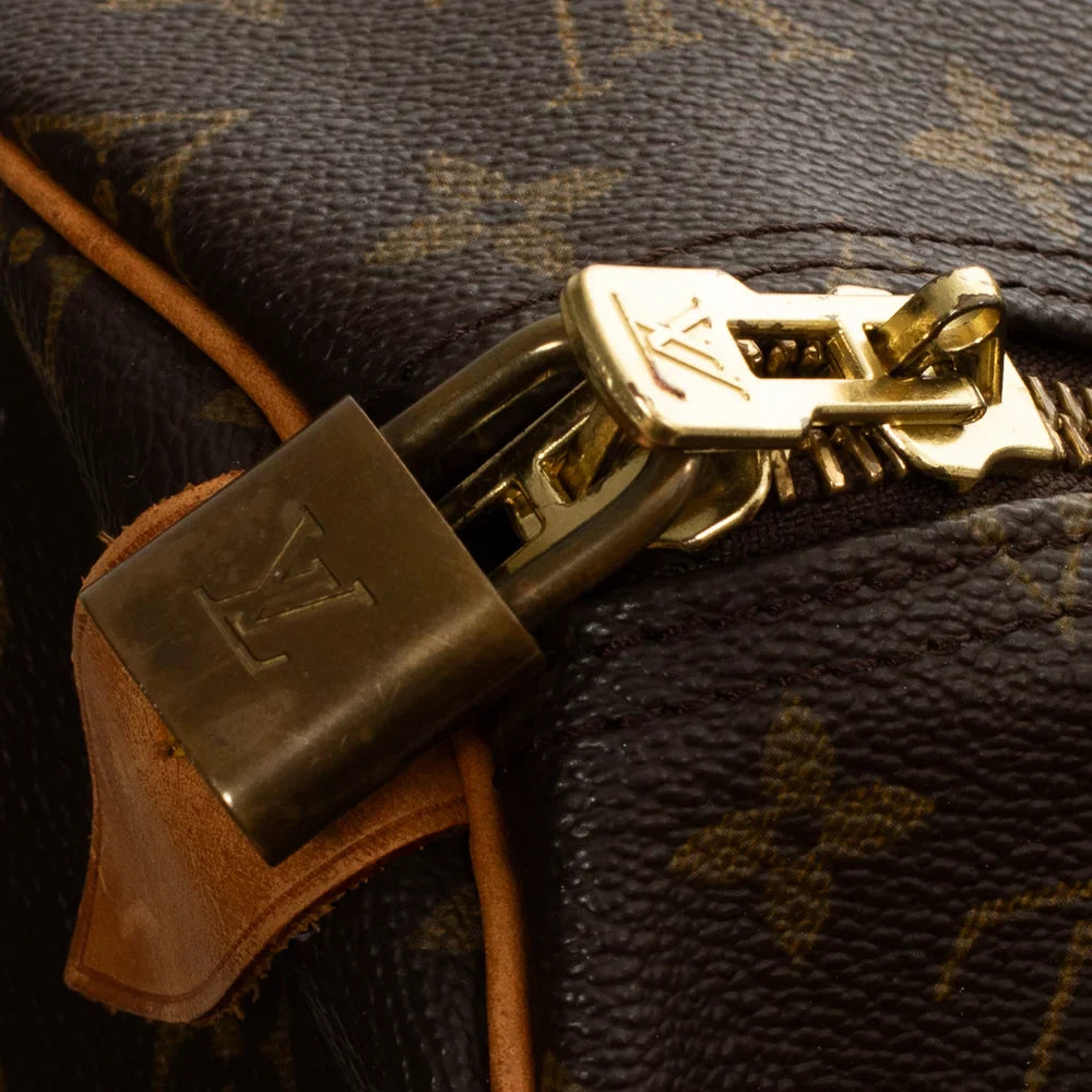 Sac Keepall 55 Vintage en toile monogram marron