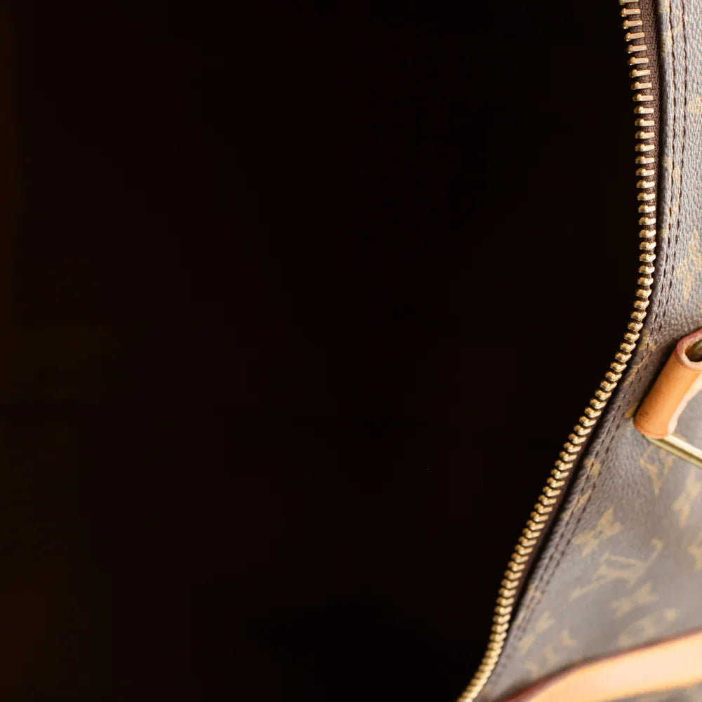 Sac Keepall 55 Vintage en toile monogram marron