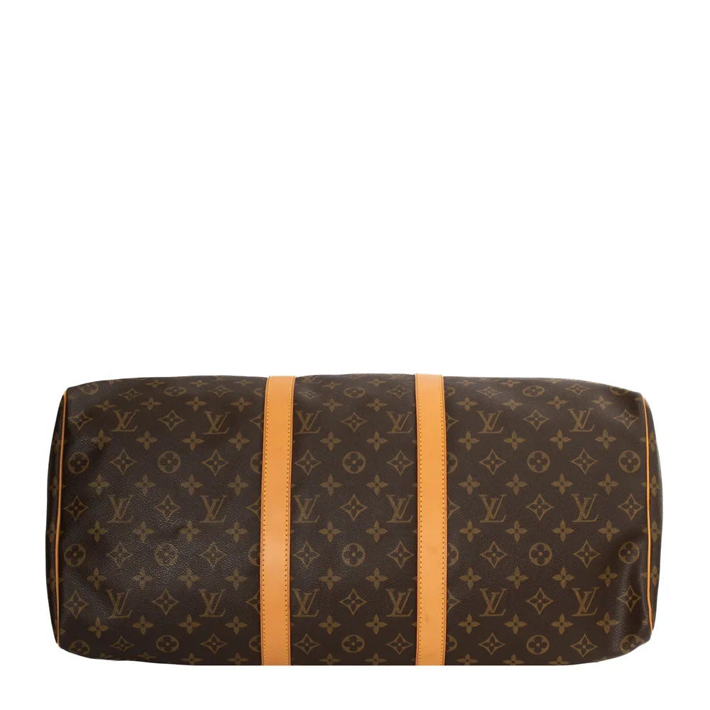 Sac Keepall 50 Vintage en toile monogram marron