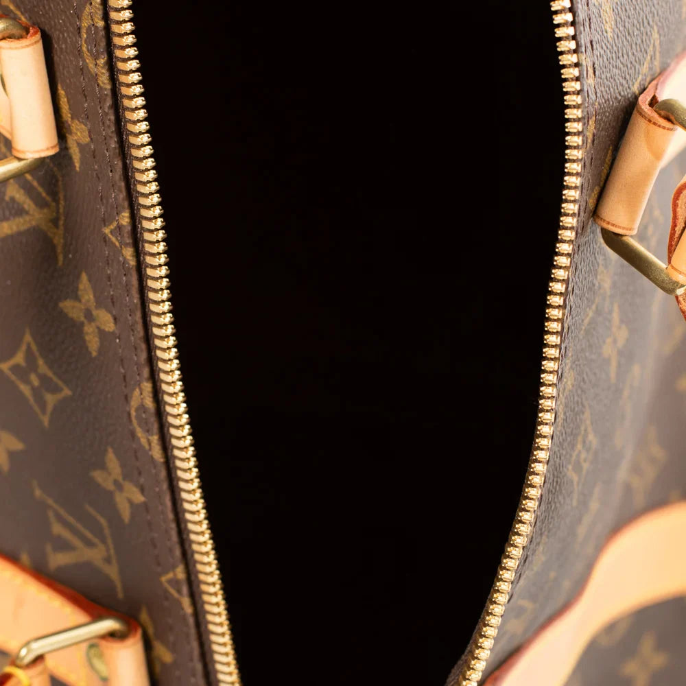 Sac Keepall 50 Vintage en toile monogram marron