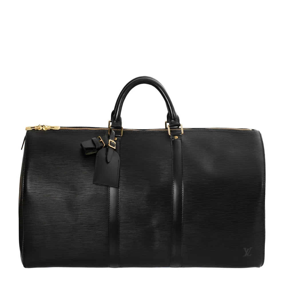 Sac Keepall 50 Vintage en cuir épi noir
