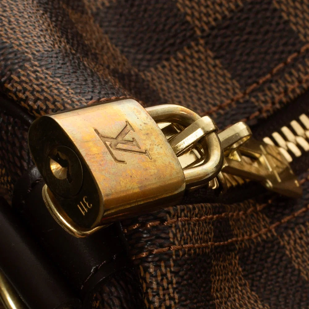 Sac Keepall 55 en toile damier ébène