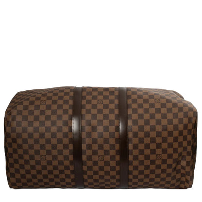 Sac Keepall 55 en toile damier ébène