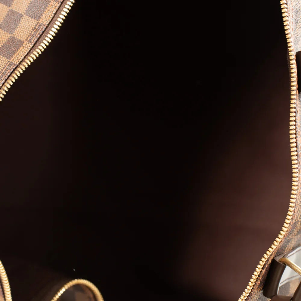 Sac Keepall 55 en toile damier ébène