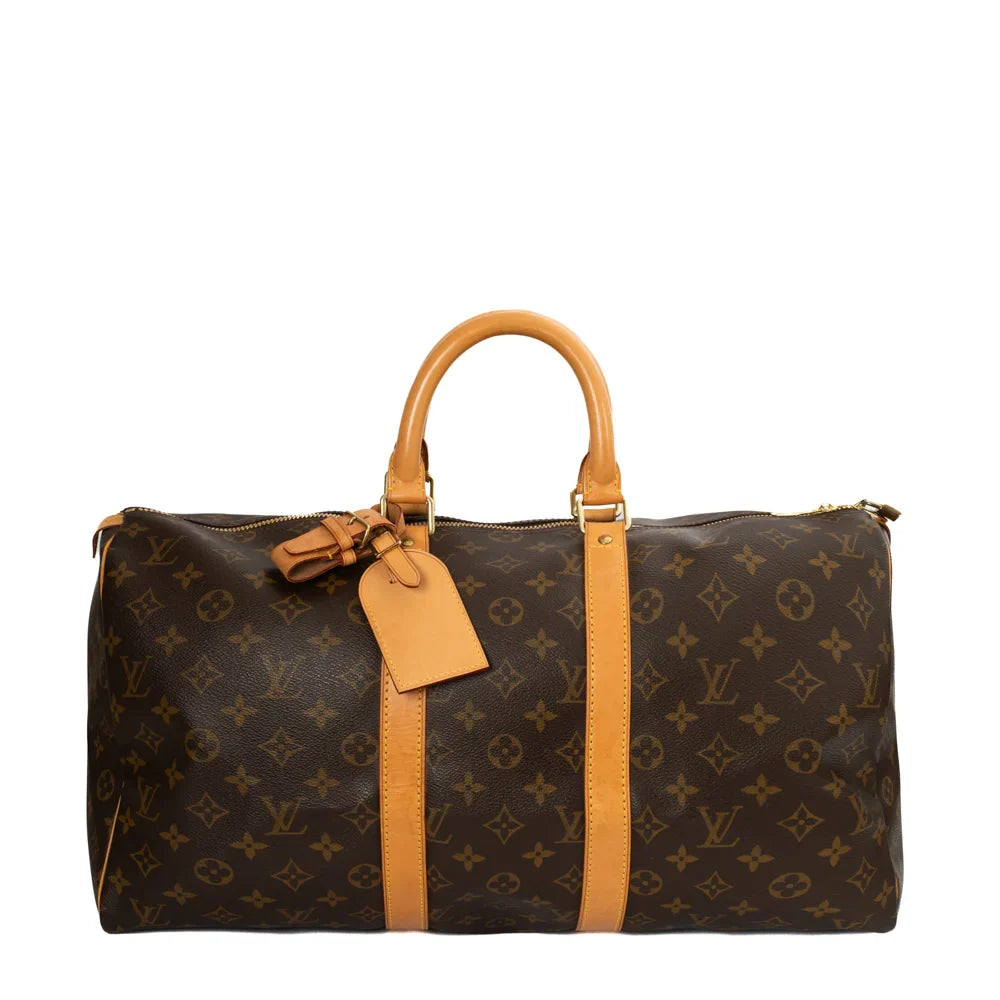 Sac Keepall 45 Vintage en toile monogram marron