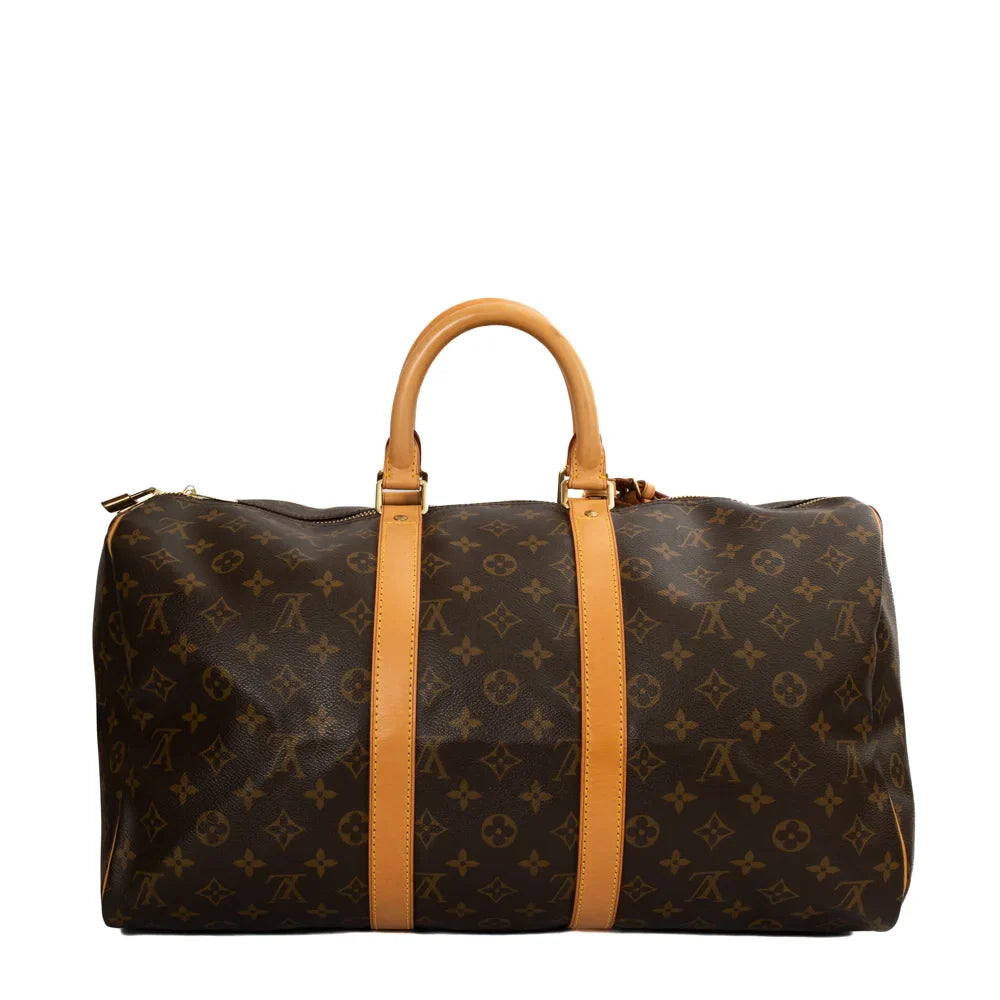 Sac Keepall 45 Vintage en toile monogram marron