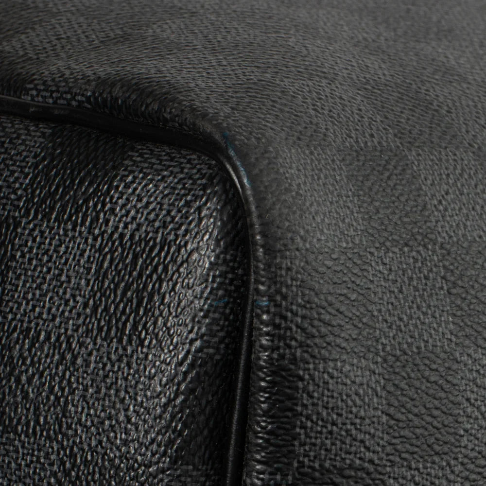 Sac Keepall 55 en toile damier gris