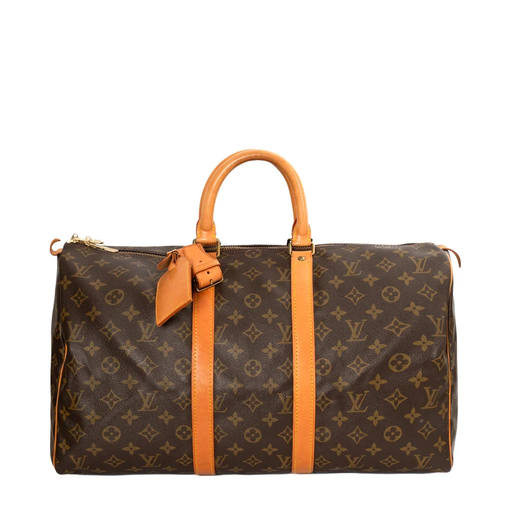 Sac Keepall 45 Vintage en toile monogram marron