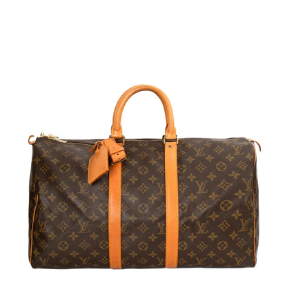 Sac Keepall 45 Vintage en toile monogram marron