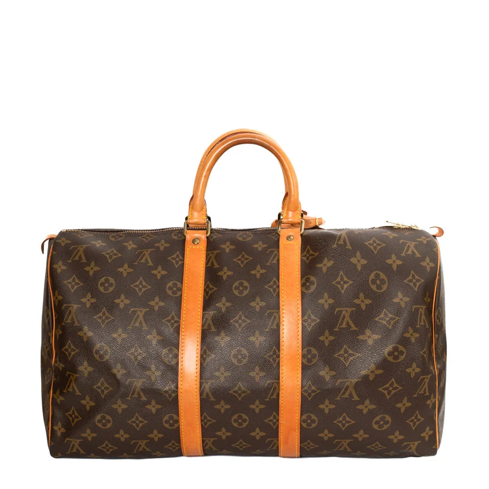 Sac Keepall 45 Vintage en toile monogram marron