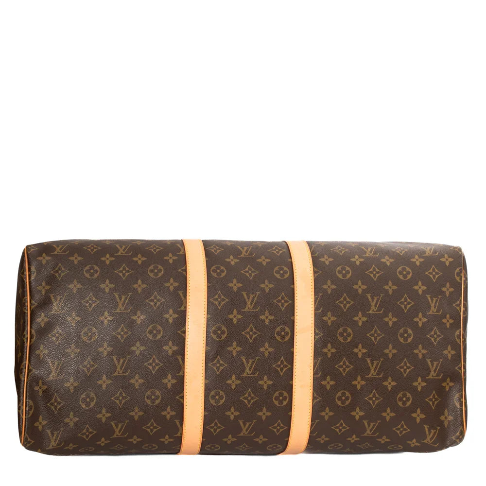 Sac Keepall 55 Vintage en toile monogram marron