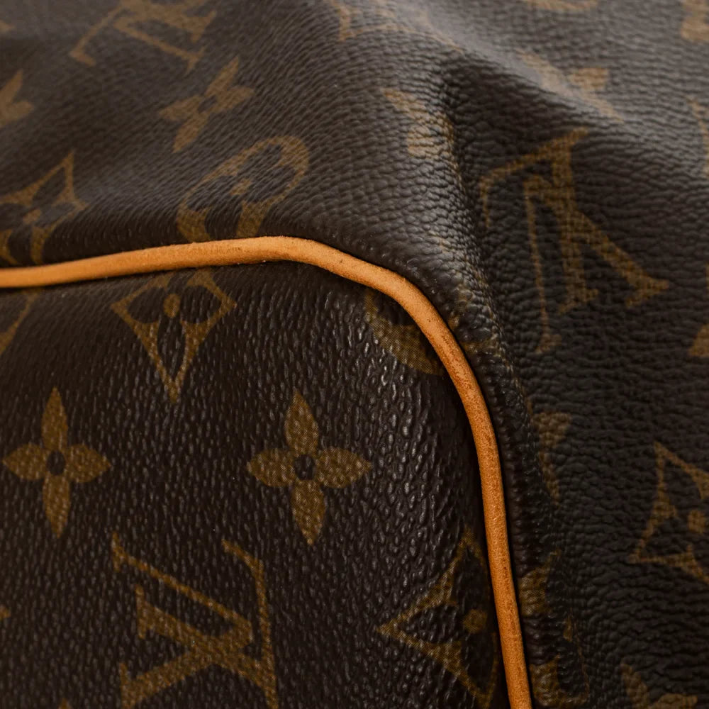 Sac Keepall 55 Vintage en toile monogram marron
