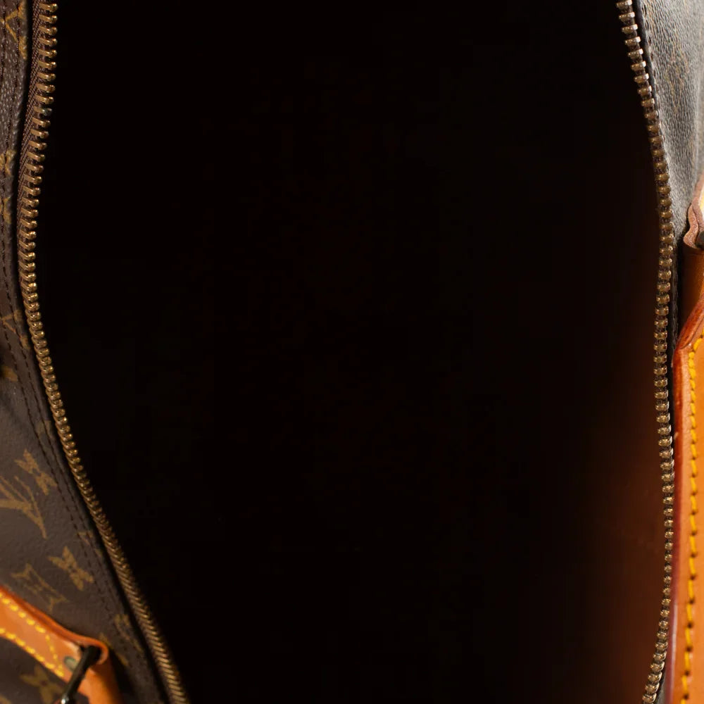 Sac Keepall 55 Vintage en toile monogram marron