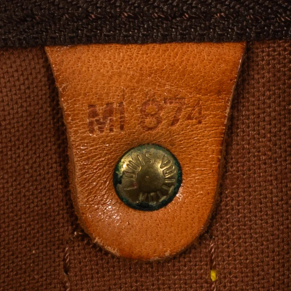 Sac Keepall 55 Vintage en toile monogram marron
