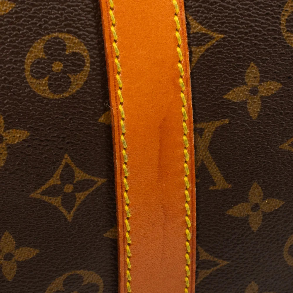 Sac Keepall 55 Vintage en toile monogram marron