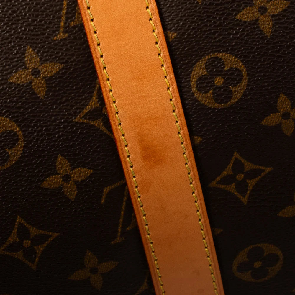 Sac Keepall 55 Vintage en toile monogram marron