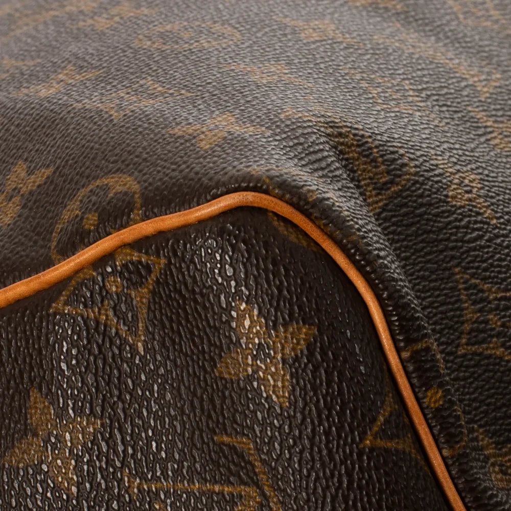 Sac Keepall 55 Vintage en toile monogram marron