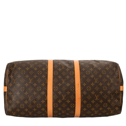 Sac Keepall 55 Vintage en toile monogram marron