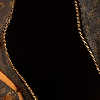 Sac Keepall 55 Vintage en toile monogram marron