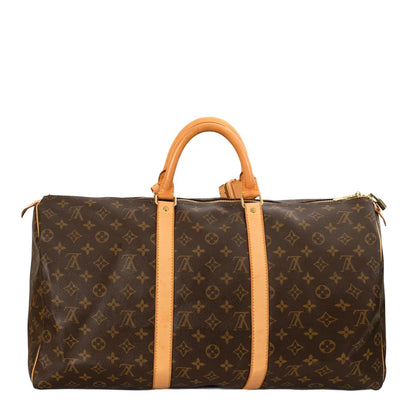 Sac Keepall 50 Vintage en toile monogram marron