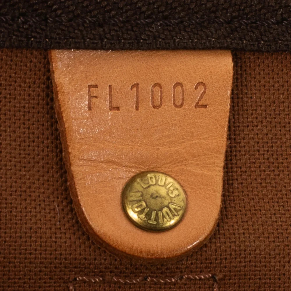 Sac Keepall 50 Vintage en toile monogram marron