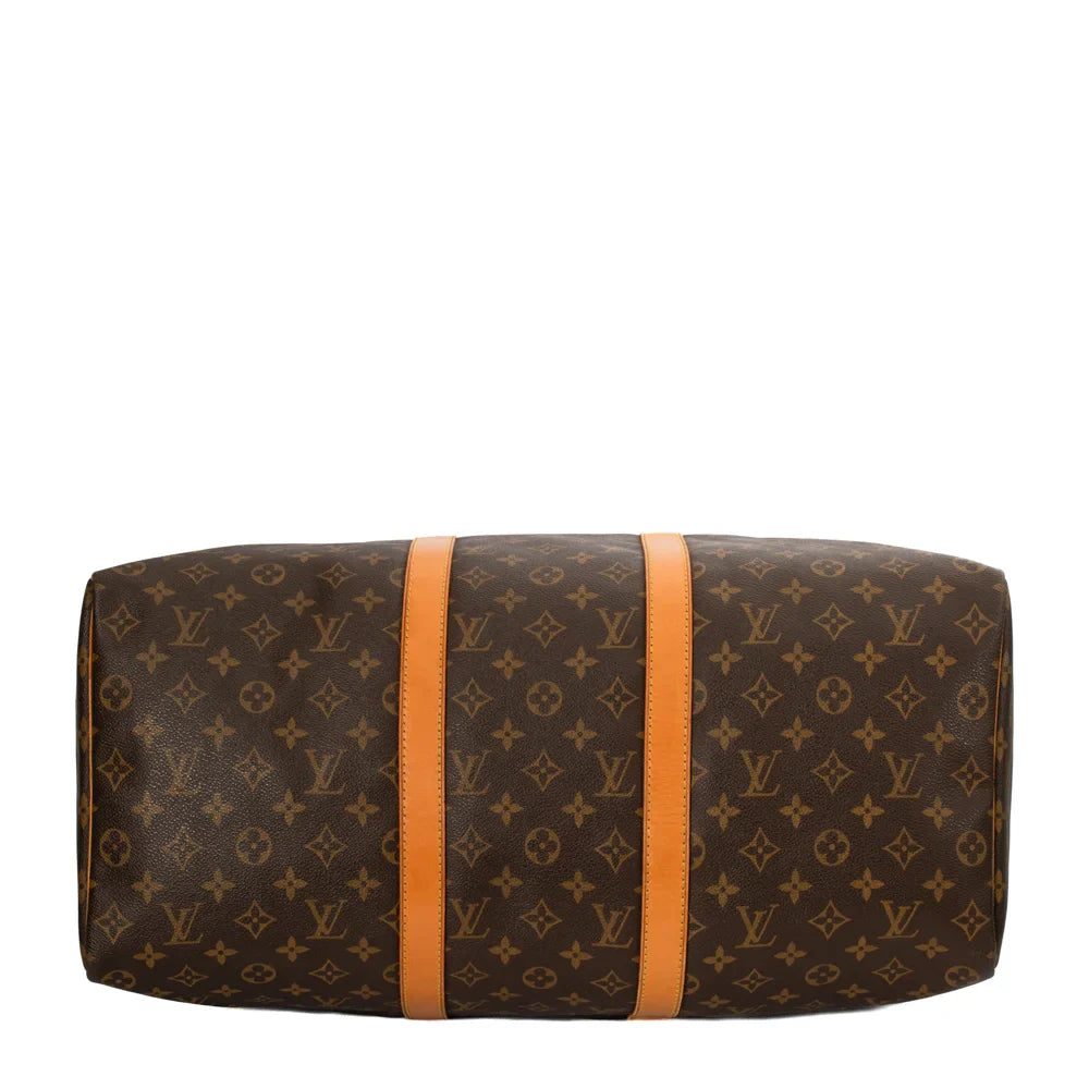 Sac Keepall 50 Vintage en toile monogram marron