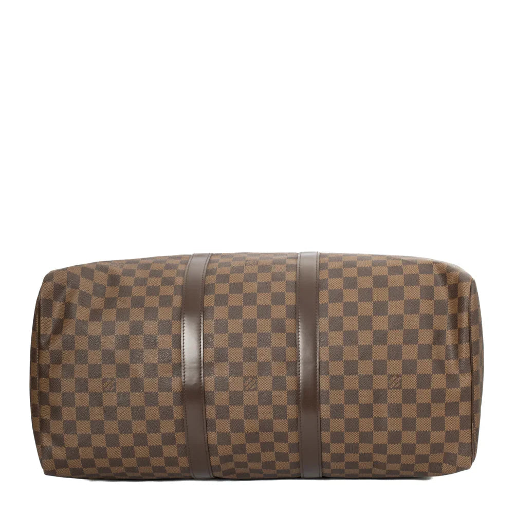 Sac Keepall 50 Vintage en toile damier ébène