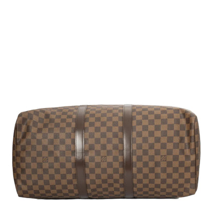 Sac Keepall 50 Vintage en toile damier ébène