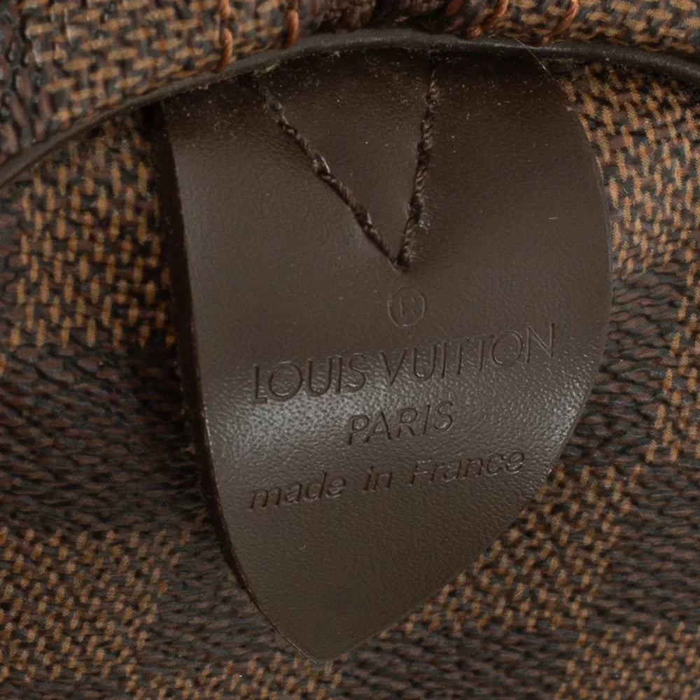 Sac Keepall 50 Vintage en toile damier ébène