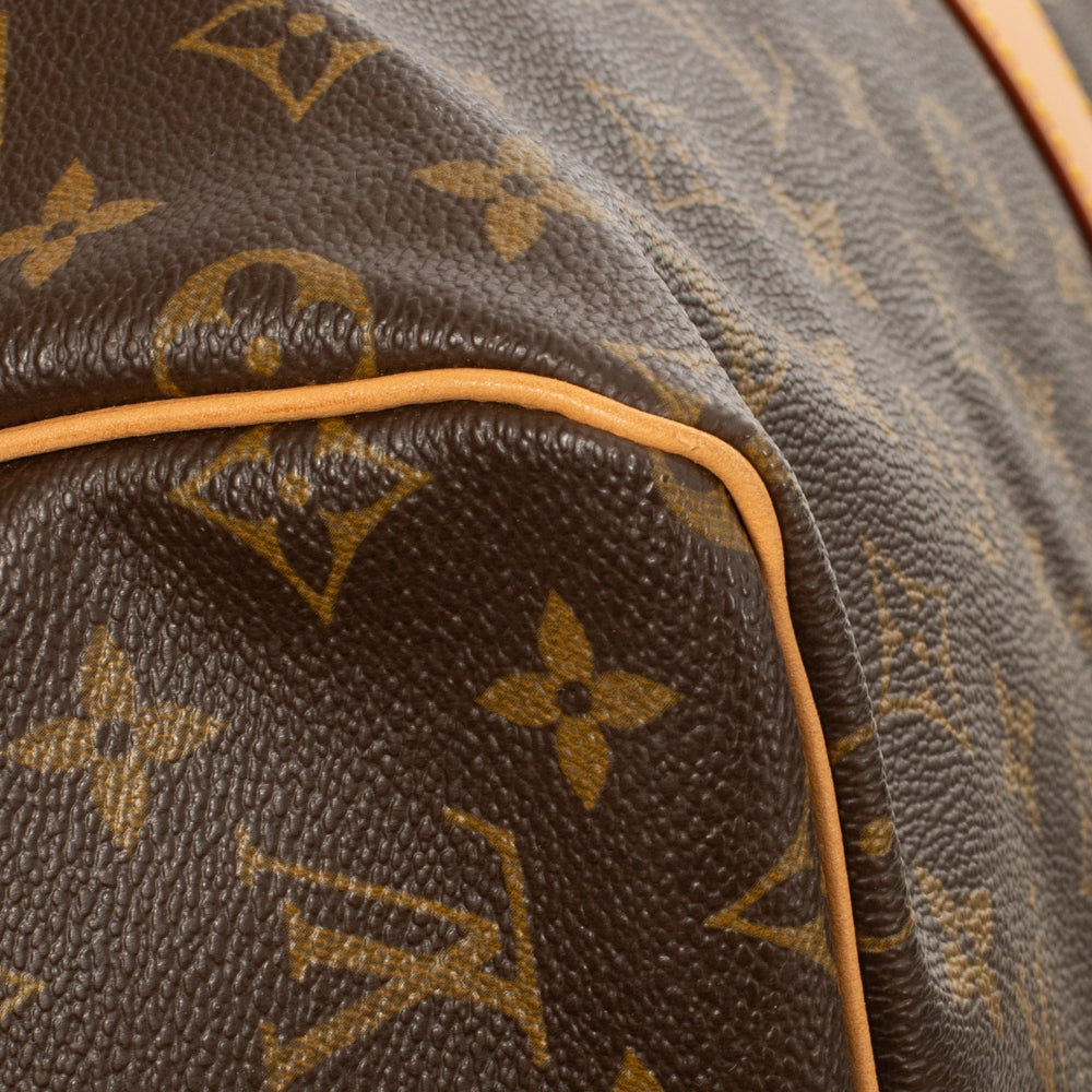 Sac Keepall 55 Vintage en toile monogram marron