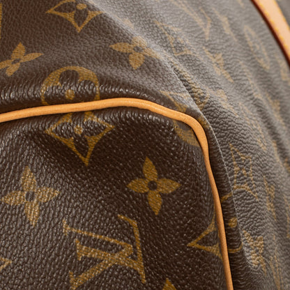 Sac Keepall 55 Vintage en toile monogram marron