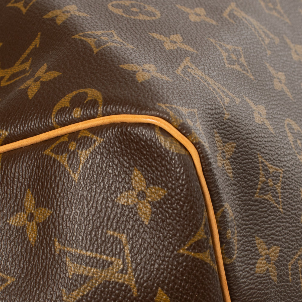 Sac Keepall 55 Vintage en toile monogram marron