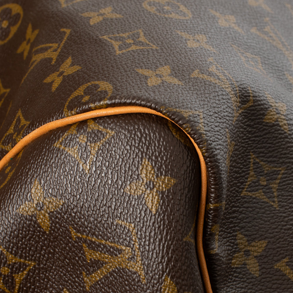 Sac Keepall 55 Vintage en toile monogram marron