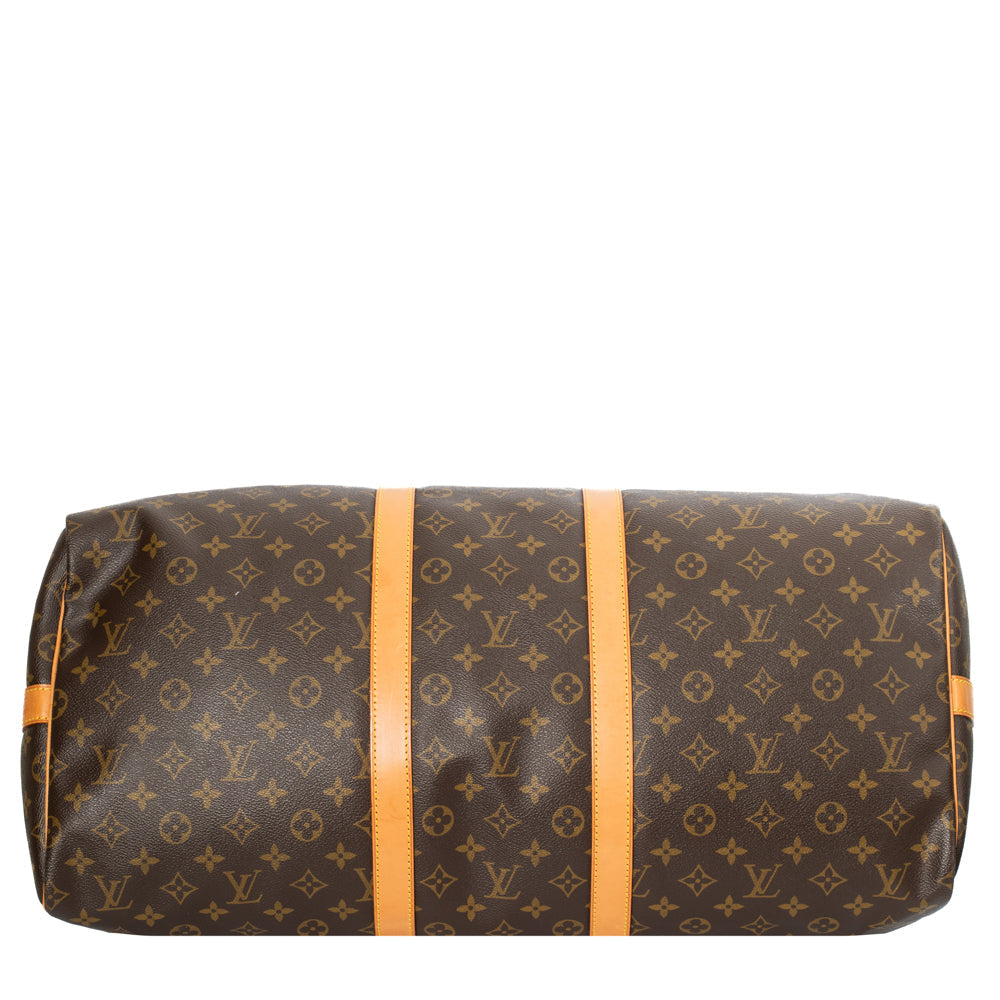 Sac Keepall 55 Vintage en toile monogram marron