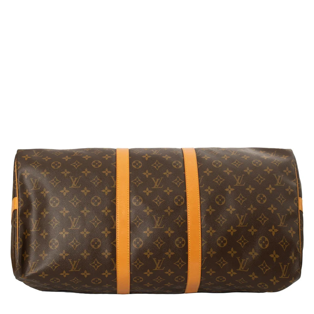 Sac Keepall 55 en toile monogram marron