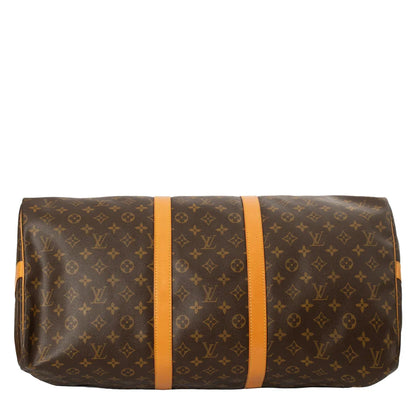 Sac Keepall 55 en toile monogram marron