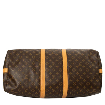 Sac Keepall 55 Vintage en toile monogram marron