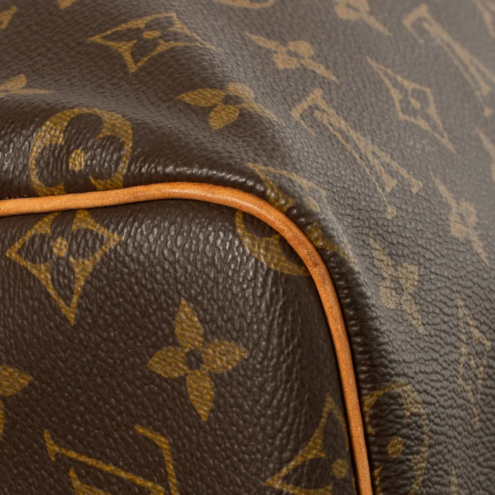 Sac Keepall 55 Vintage en toile monogram marron