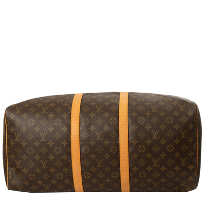 Sac Keepall 55 Vintage en toile monogram marron