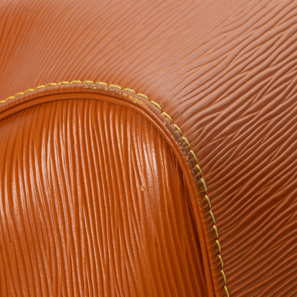 Sac Keepall 45 Vintage en cuir épi marron