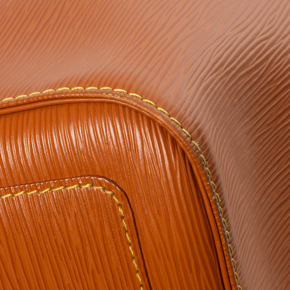 Sac Keepall 45 Vintage en cuir épi marron