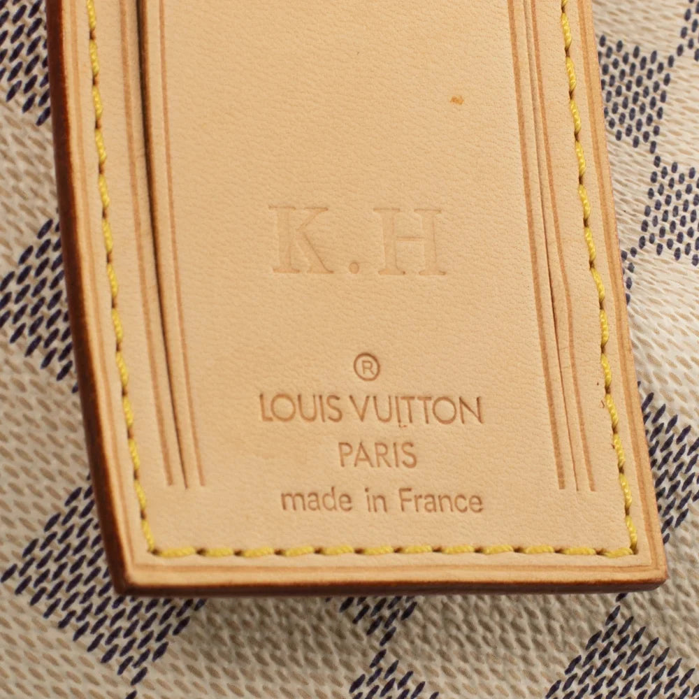 Sac Keepall 55 Vintage en toile damier azur