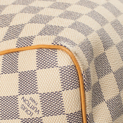 Sac Keepall 55 Vintage en toile damier azur