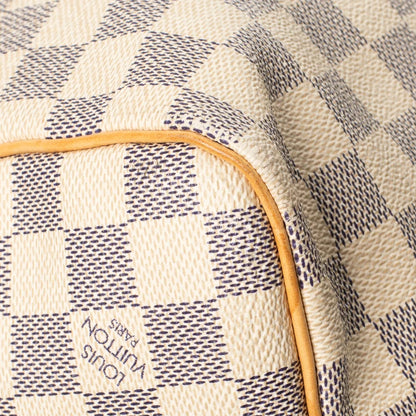 Sac Keepall 55 Vintage en toile damier azur