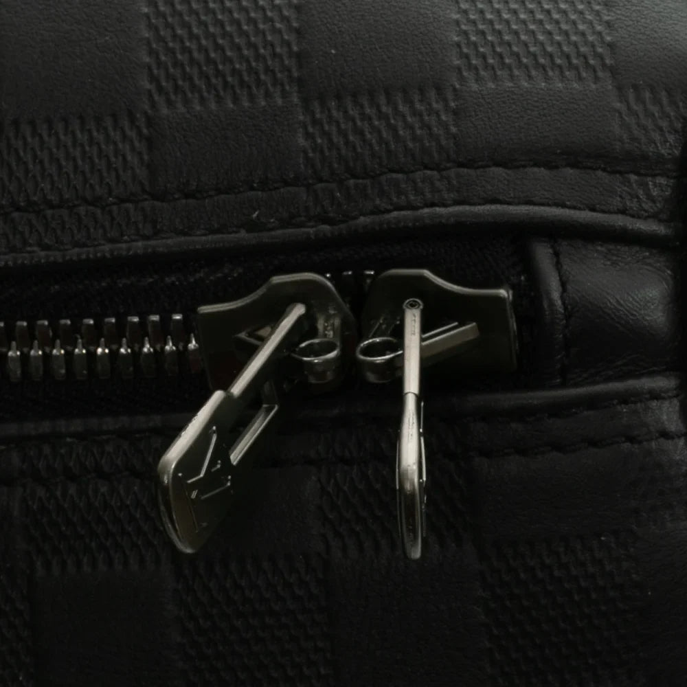 Sac Keepall 45 en toile damier noir