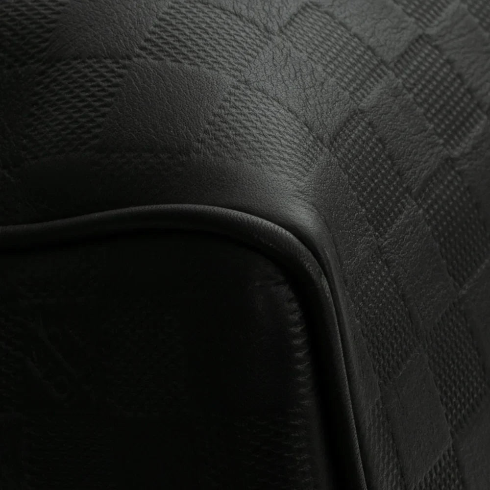 Sac Keepall 45 en toile damier noir