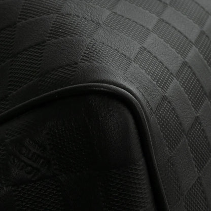 Sac Keepall 45 en toile damier noir
